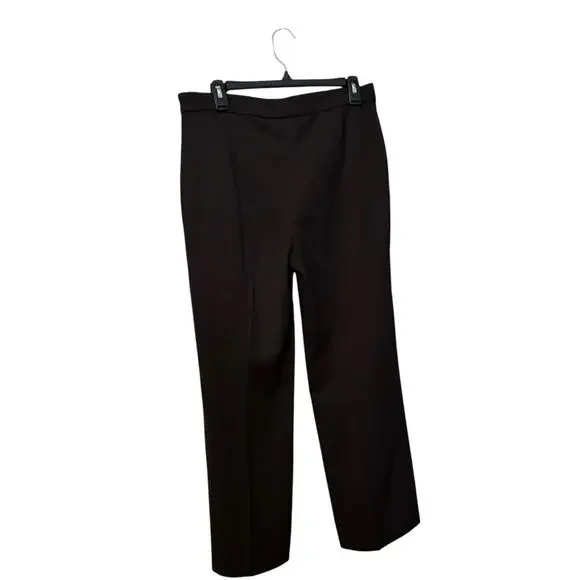 Max Mara Brown Wool Straight Leg Dress Pants Trousers Size 10 - Picture 4 of 6